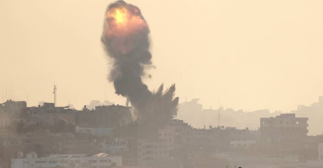 israeli-strike-gaza A picture taken from the Israeli side of the border with the Gaza Strip on October 30, 2023, shows smoke billowing during Israeli bombardment in the north of the Gaza Strip, amid ongoing battles between Israel and the Palestinian Hamas movement. Photo: AFP