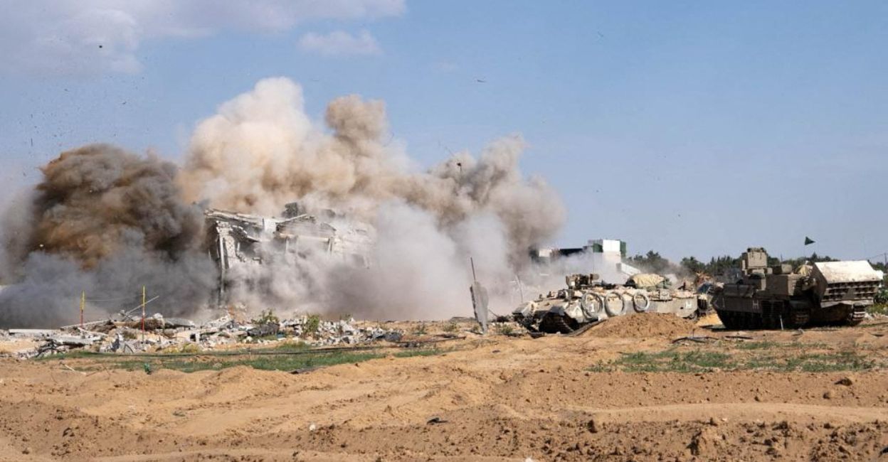 israel-brutality A view of military action at a location given as Gaza, amid the conflict between Israel and the Palestinian Islamist group Hamas, in this handout image released on November 5, 2023. Photo: Israel Defense Forces/Handout via Reuters