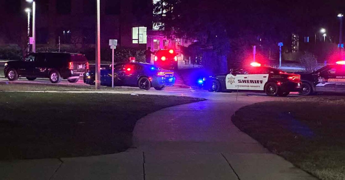 Emergency personnel respond to a shooting at Michigan State University in East Lansing, Michigan, U.S., February 13, 2023. Photo: Matthew Dae Smith/USA TODAY Network via Reuters