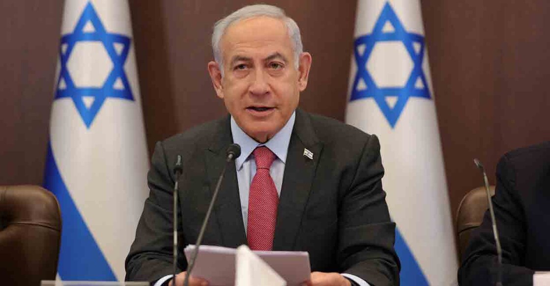 Israeli Prime Minister Benjamin Netanyahu attends the weekly cabinet meeting in the prime minister's office in Jerusalem, March 19, 2023. Photo: Abir Sultan/Pool via REUTERS