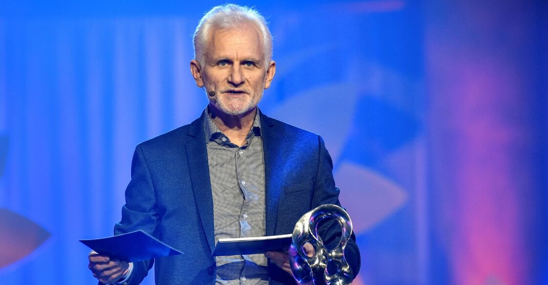 Human rights activist Ales Bialiatski, founder of the organisation Viasna (Belarus), receives the 2020 Right Livelihood Award at the digital award ceremony in Stockholm, Sweden December 3, 2020. Photo: Reuters
