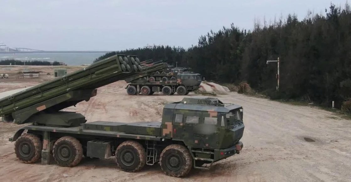 Military vehicles of the Ground Force under the Eastern Theatre Command of China's People's Liberation Army (PLA) take part a combat readiness patrol and "Joint Sword" exercises around Taiwan, at an undisclosed location in China in this handout image released on April 8, 2023. Photo: Eastern Theatre Command/Handout via REUTERS.