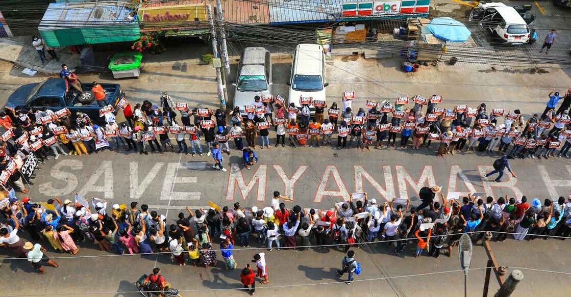 Protest against the military coup in Myanmar. File Photo: Handout/Facebook/AFP