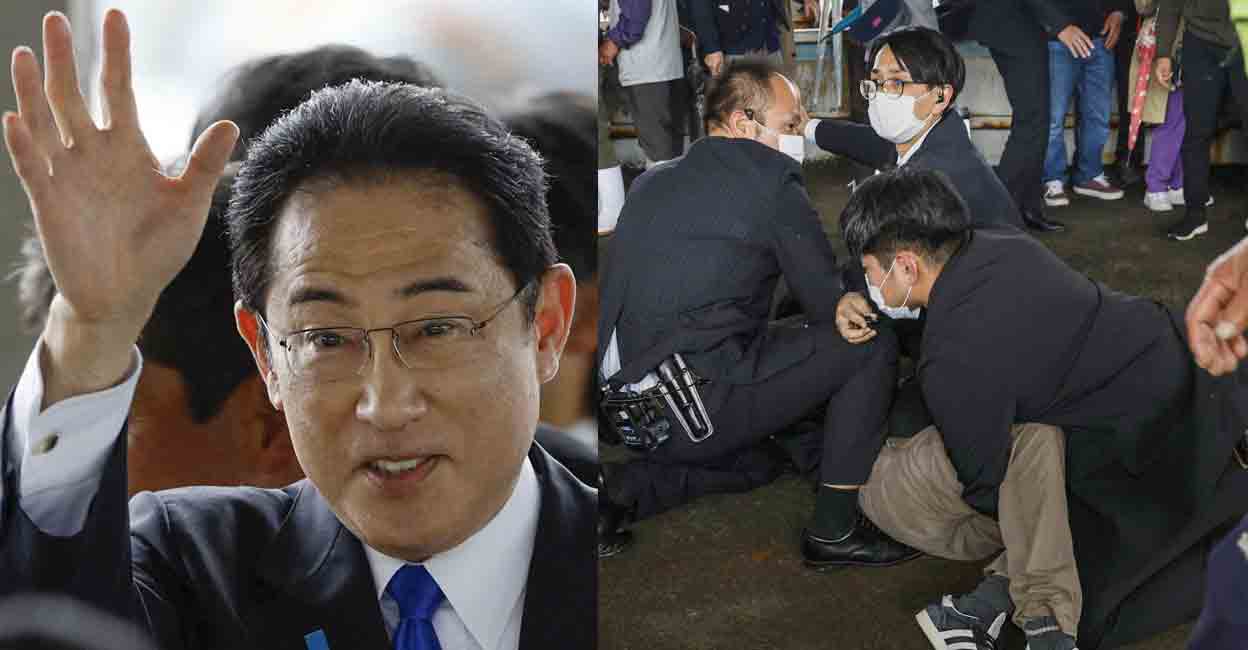 Smoke bomb explodes during Japan PM's speech, Kishida escapes unhurt