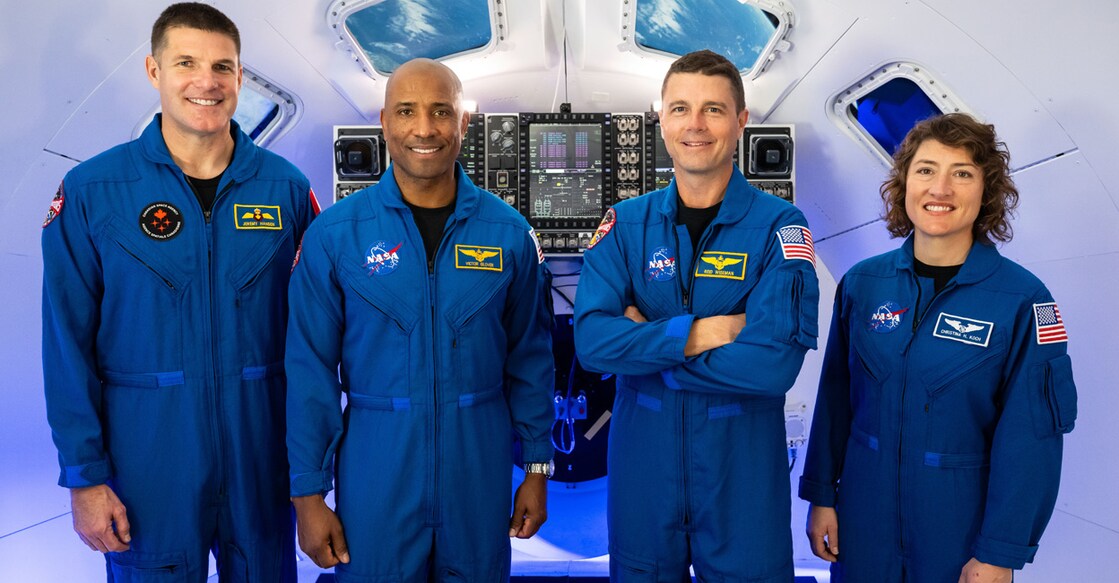 Jeremy Hansen, Victor Glover, Reid Wiseman and Christina Hammock Koch. Photo: NASA