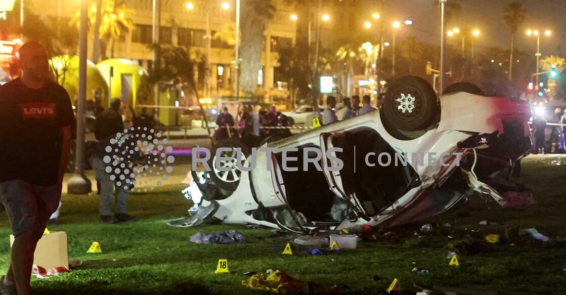ISRAEL-PALESTINIANS-ATTACK-TEL-AVIV The incident occurred just hours after two Israeli sisters were killed in a shooting attack in the occupied West Bank. Photo: Reuters/Rami Amichay