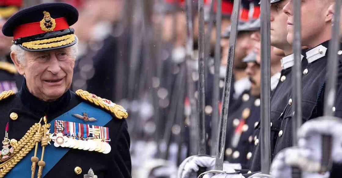 King Charles III inspects the 200th Sovereign's parade at Royal Military Academy Sandhurst on April 14, 2023 in Camberley, England. Photo: Dan Kitwood/Pool via REUTERS