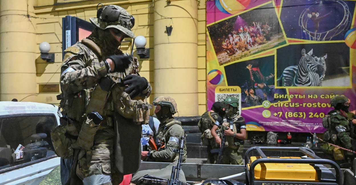UKRAINE-CRISIS-RUSSIA Western leaders expressed concern over the events in Russia, which has the world's largest nuclear arsenal. Photo: Reuters