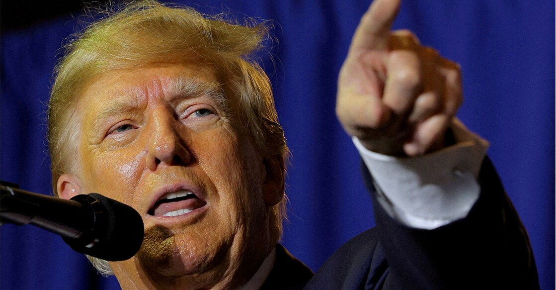 Former US President and Republican presidential candidate Donald Trump attends a campaign event in Manchester, New Hampshire on April 27, 2023. Photo: REUTERS/ Brian Snyder