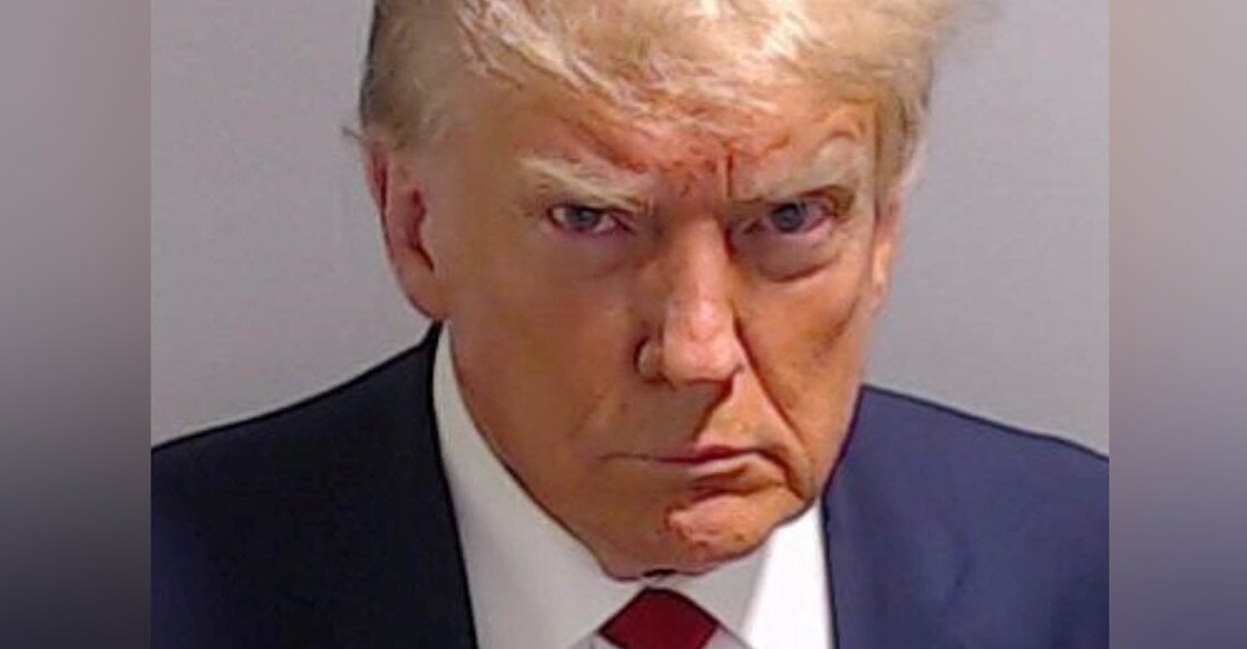 Former US President Donald Trump is shown in a police booking mugshot released by the Fulton County Sheriff's Office. Photo: Fulton County Sheriff's Office/Handout via REUTERS