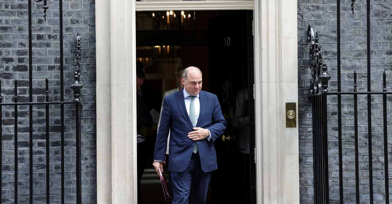 British Secretary of State for Defence Ben Wallace walks on Downing Street on the day of the last cabinet meeting before the summer recess, in London, Britain, July 18, 2023. File Photo: REUTERS/Anna Gordon