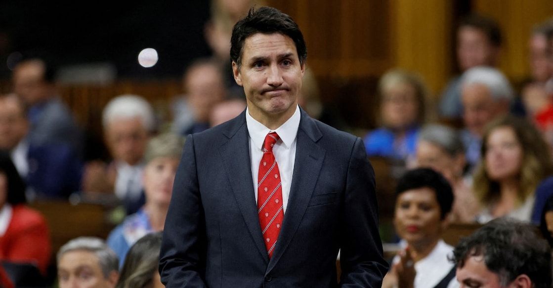 Canada's Prime Minister Justin Trudeau rises to make a statement in the House of Commons on Parliament Hill in Ottawa, Ontario, Canada, September 18, 2023. Photo: Reuters/Blair Gable