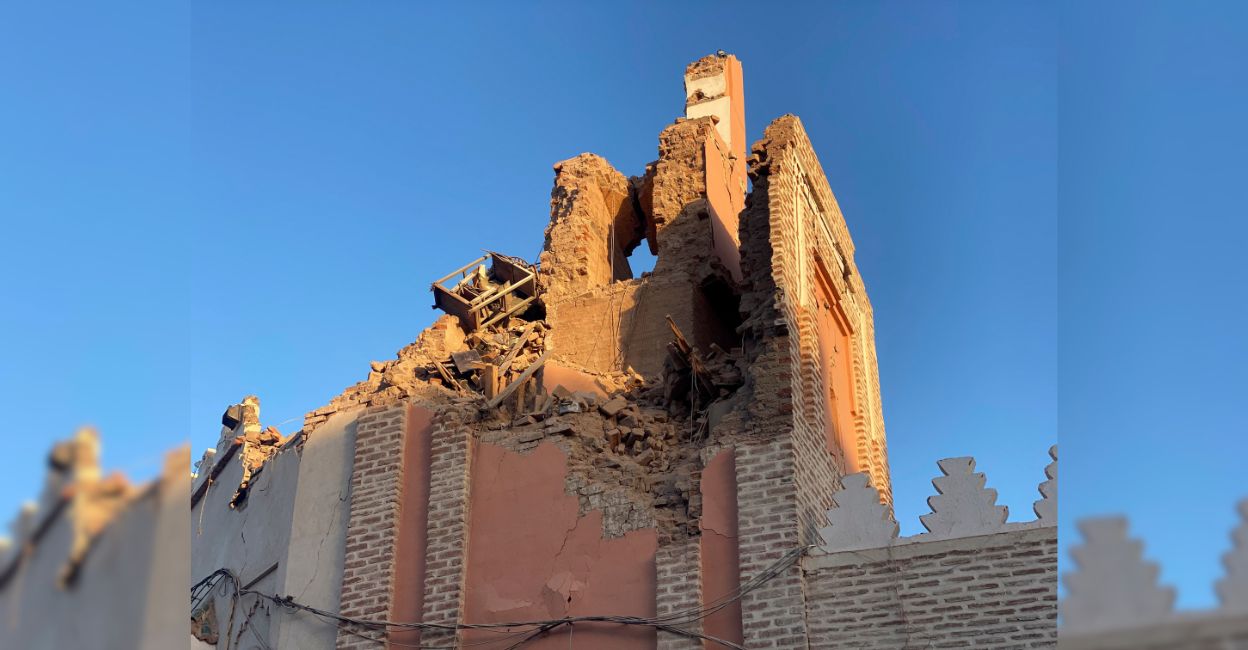 morocco-quake A general view of damage in the historic city of Marrakech, following a powerful earthquake in Morocco, September 9, 2023. Photo: Reuters/Abdelhak Balhaki
