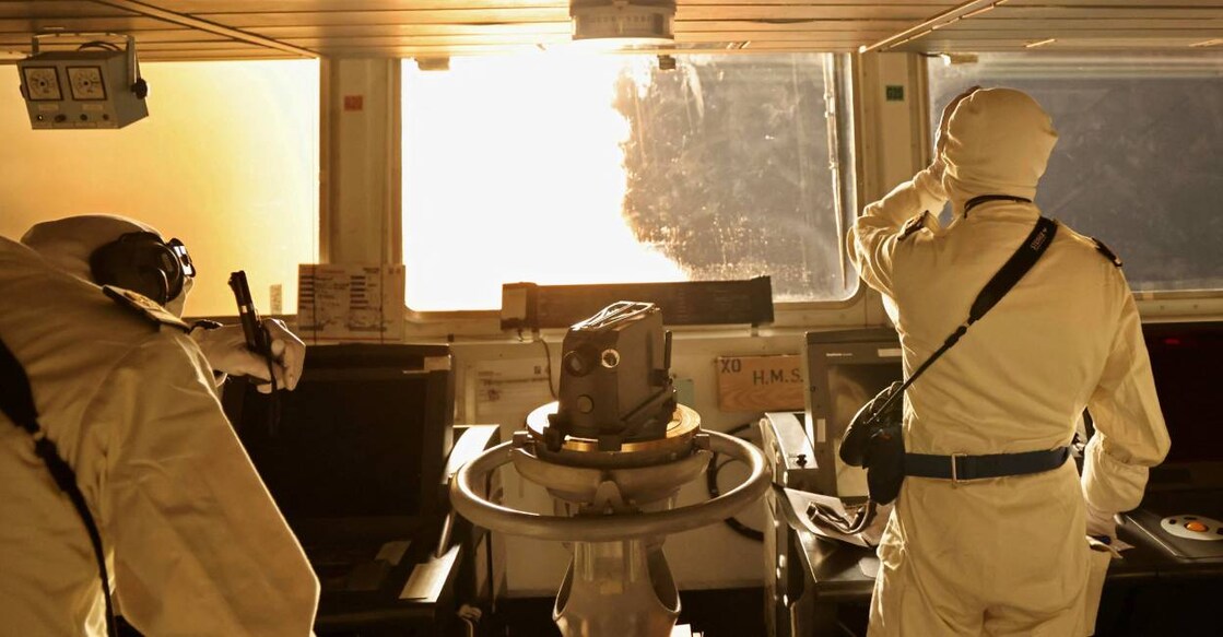 A view shows the bridge of HMS Diamond, seen here firing her Sea Viper missiles in the Red Sea on January 10, 2024. Photo: UK Ministry of Defence/Handout via REUTERS