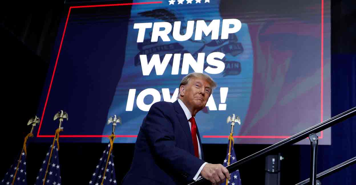 Donald Trump wins Iowa caucus, Haley and DeSantis battling for second