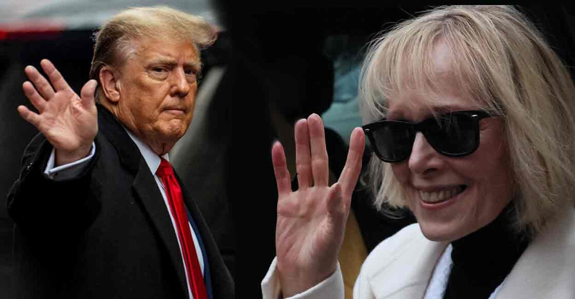 Donald Trump,  E Jean Carroll. Photos: Reuters