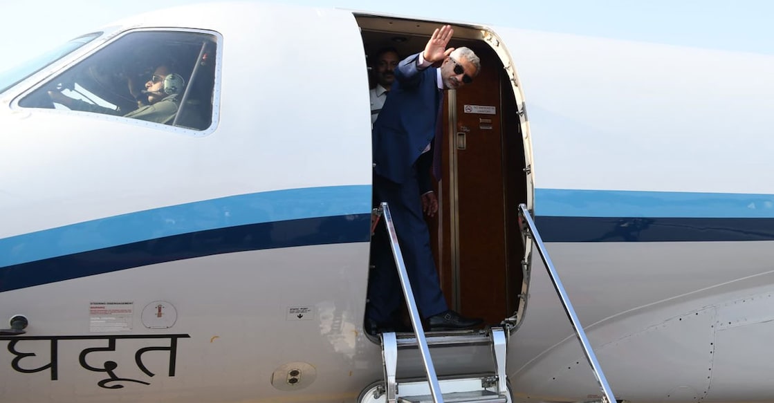 External Affairs Minister S Jaishankar leaves Islamabad after attending a conclave of Shanghai Cooperation Organisation. Photo: X@DrSJaishankar
