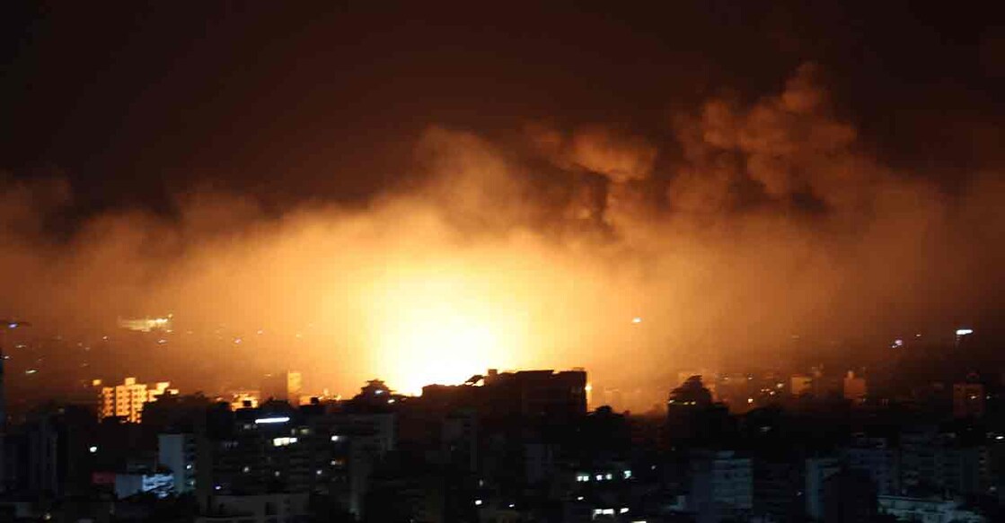 Fire and smoke rise over Beirut's southern suburbs after a strike, amid ongoing hostilities between Hezbollah and Israeli forces, as seen from Sin El Fil, Lebanon, October 3, 2024. Photo: REUTERS/Amr Abdallah Dalsh