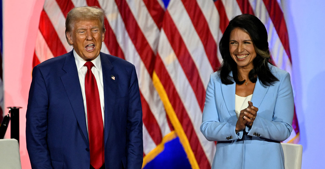 US President -elect Donald Trump and former Congresswoman Tulsi Gabbard. Photo: Reuters