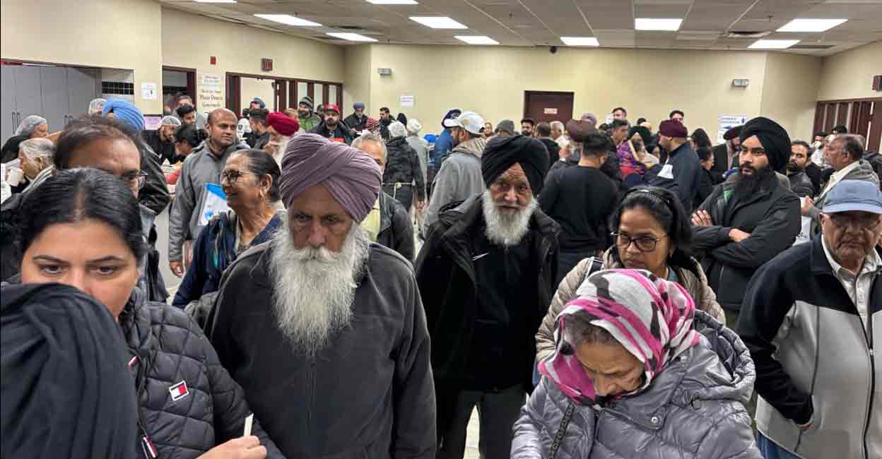 Photos shared by Indian High Commission after disruption in Brampton, Ontario. Photo: X/@HCI_Ottawa
