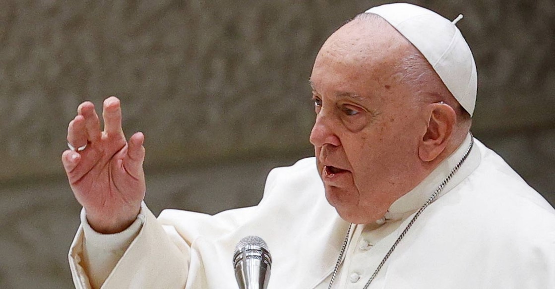 Pope Francis delivers a Christmas message to Vatican workers in Paul VI Hall. File Photo: Reuters. 