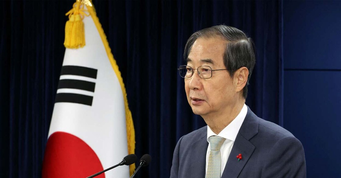 Acting South Korean President and Prime Minister Han Duck-soo. File Photo: Yonhap/REUTERS