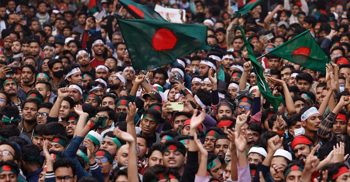 bangaldesh The Students Against Discrimination group holds the "March for Unity" rally. Photo: Mohammad Ponir Hossain/REUTERS