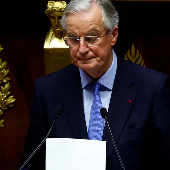 Ousted French Prime Minister Michel Barnier. Photo: REUTERS/Sarah Meyssonnier
