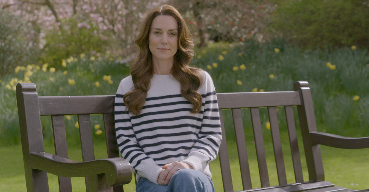 Britain's Catherine, Princess of Wales, appears in this still image from a handout video released March 22, 2024, in which she announced that she is undergoing preventative chemotherapy after cancer was found to have been present, following her abdominal surgery in January. Photo: BBC Studios/Handout via Reuters