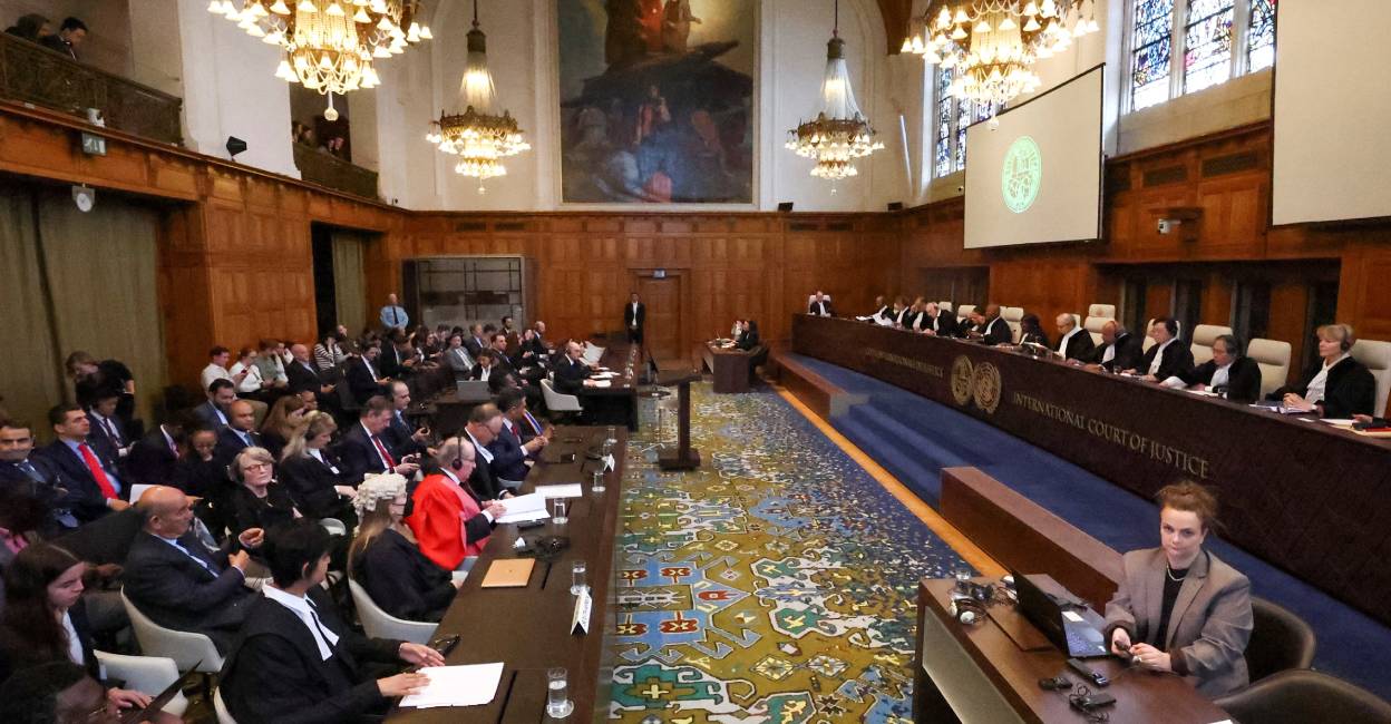 A general view inside the Court of Justice (ICJ), at the start of a hearing where South Africa requests new emergency measures over Israel's attacks on Rafah. Photo: Reuters