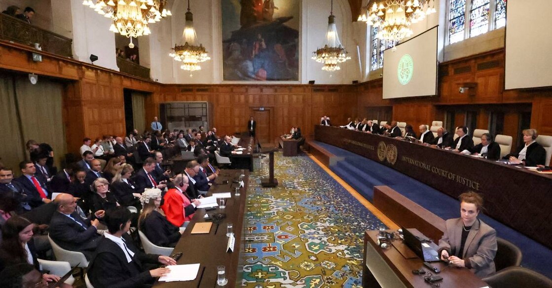 A general view inside the Court of Justice (ICJ), at the start of a hearing where South Africa requests new emergency measures over Israel's attacks on Rafah. Photo: Reuters