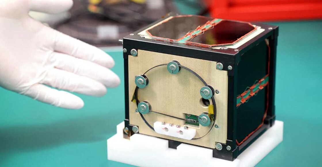 The researchers expect the wooden material will burn up completely when it re-enters the atmosphere. Photo: AFP