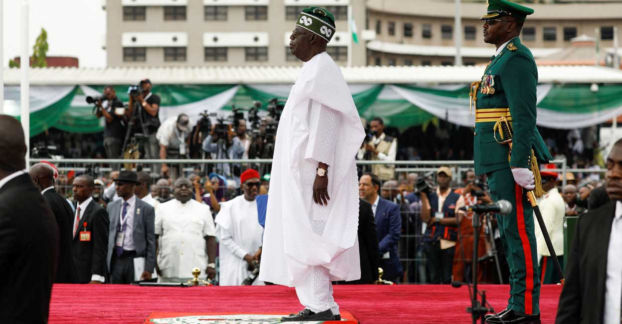 NIGERIA-POLITICS Nigeria's President Bola Tinubu looks on after his swearing-in ceremony in Abuja, Nigeria May 29, 2023. File photo: Reuters/Temilade Adelaja