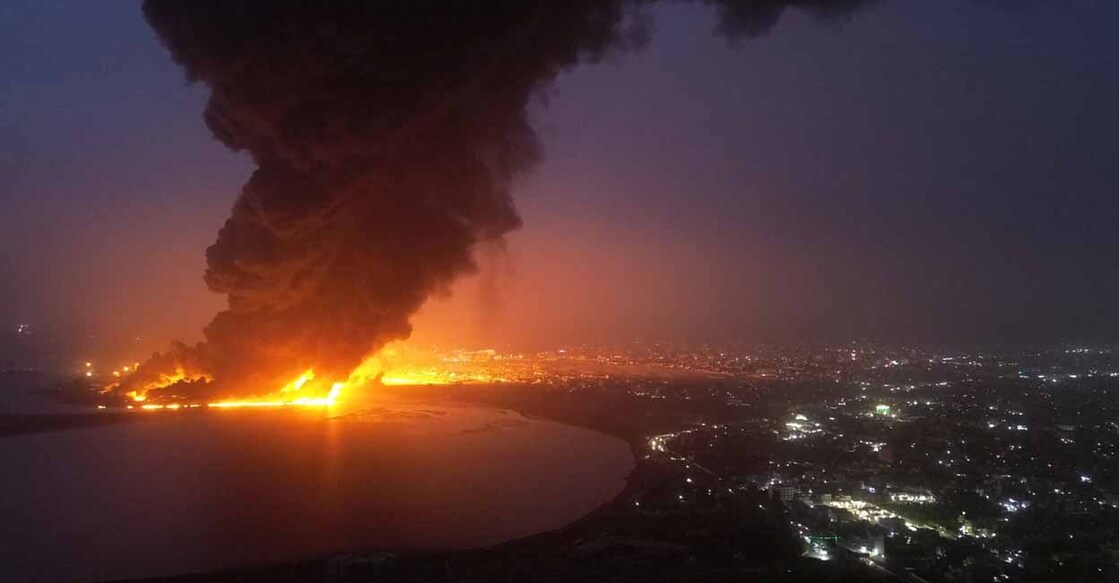 Israeli airstrike in Hodeidah, Yemen, July 20, 2024. Houthi Media Centre/Handout via REUTERS