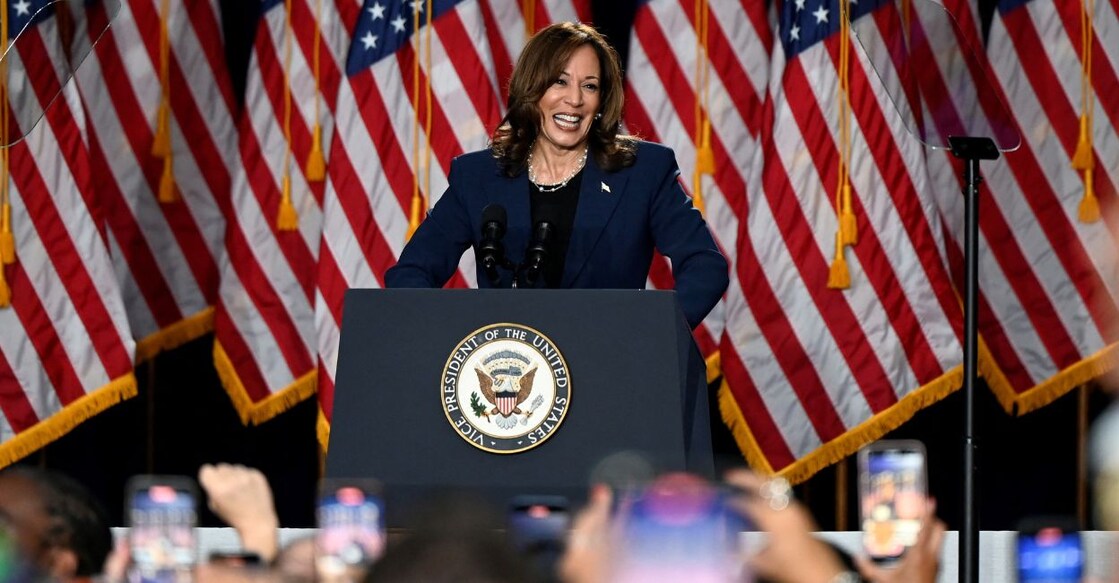 US Vice President Kamala Harris attends a campaign event at West Allis Central High School, in West Allis, Wisconsin, on July 23, 2024. Photo: Reuters/Vincent Alban