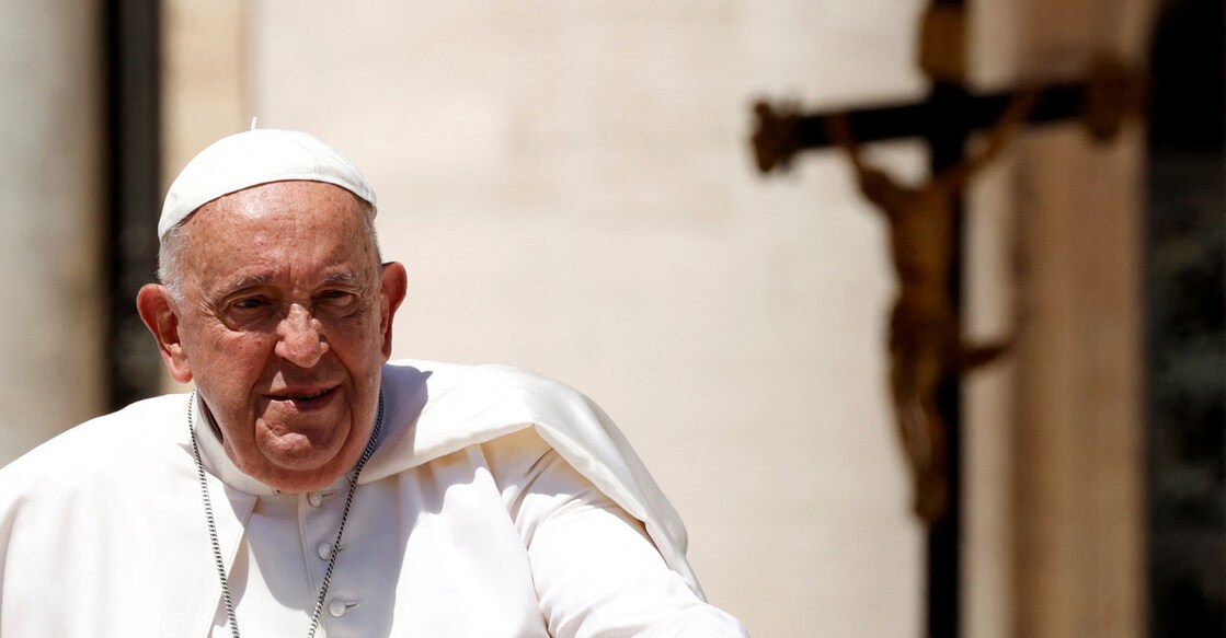 Pope Francis attends the weekly general audience at Saint Peter's Square at the Vatican on June 12, 2024. Photo: Reuters/Ciro De Luca