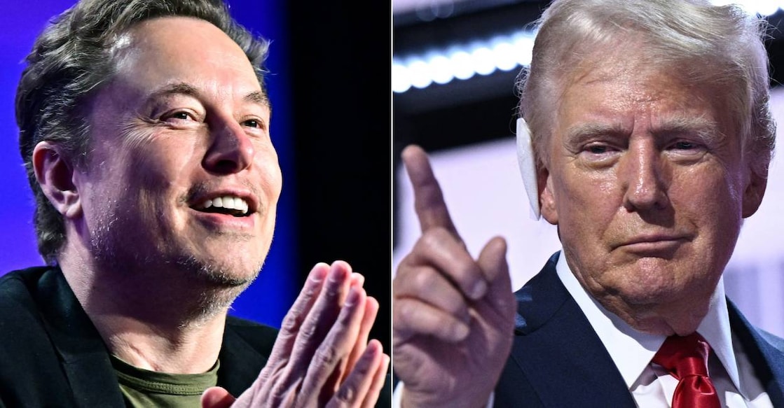 Elon Musk and Donald Trump. Photo: AFP