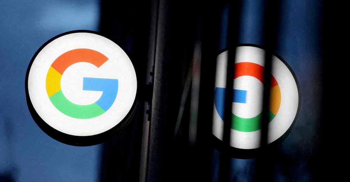 The logo for Google is seen at the Google Store Chelsea in Manhattan, New York City, U.S., November 17, 2021. File Photo: REUTERS/Andrew Kelly