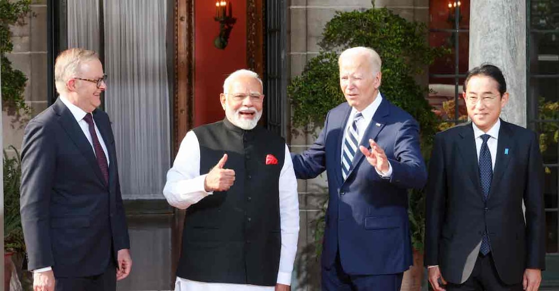 Australia's Prime Minister Anthony Albanese, India's Prime Minister Narendra Modi US President Joe Biden and Japan's Prime Minister Fumio Kishida at Quad summit. Photo: X/Narendra Modi