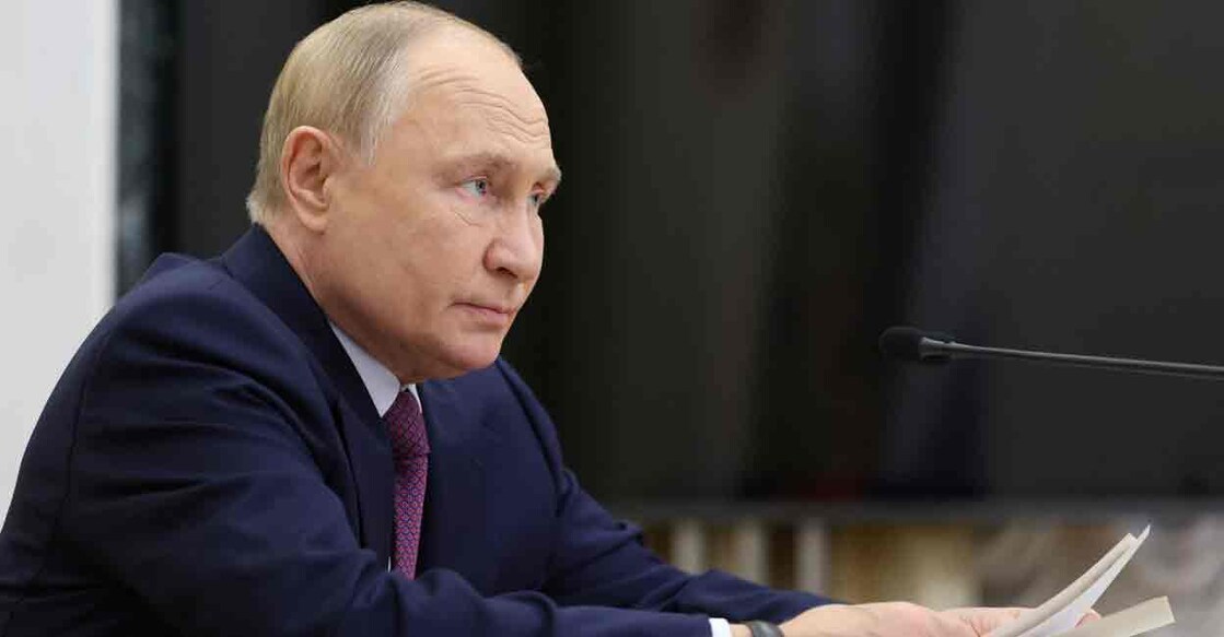 Russia's President Vladimir Putin chairs a meeting of the Security Council on the subject of nuclear deterrence in Moscow, Russia September 25, 2024. Photo: Sputnik/Alexander Kazakov/Kremlin via REUTERS