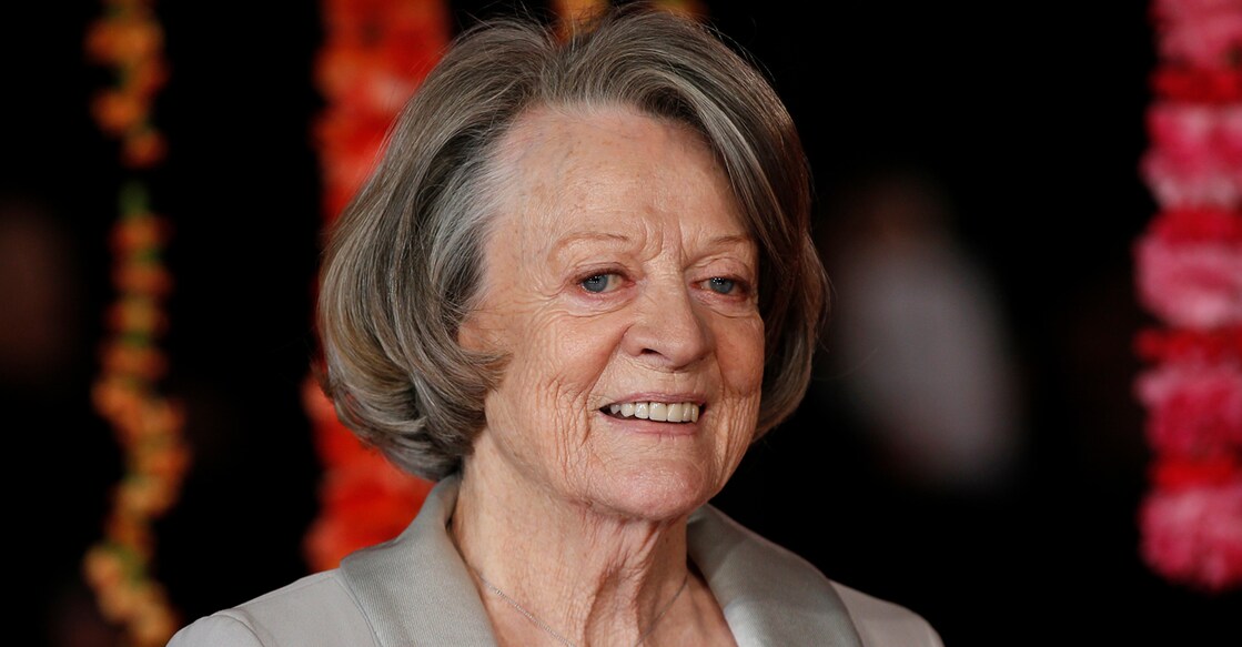 Dame Maggie Smith arrives at the Royal Film Performance and World Premiere of the film, "The Second Best Exotic Marigold Hotel", at Leicester Square, London February 17, 2015. REUTERS/Peter Nicholls/File Photo