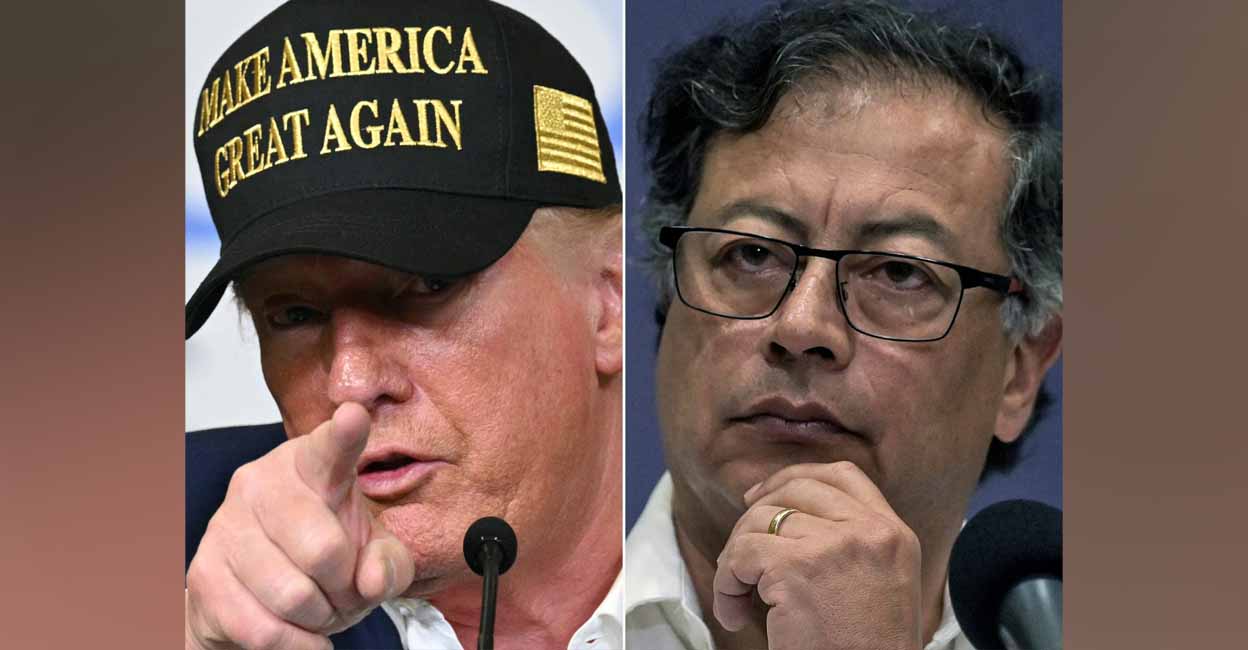 US President Donald Trump and Colombian President Gustavo Petro. Photo: Mandel NGAN and Joaquín SARMIENTO / AFP