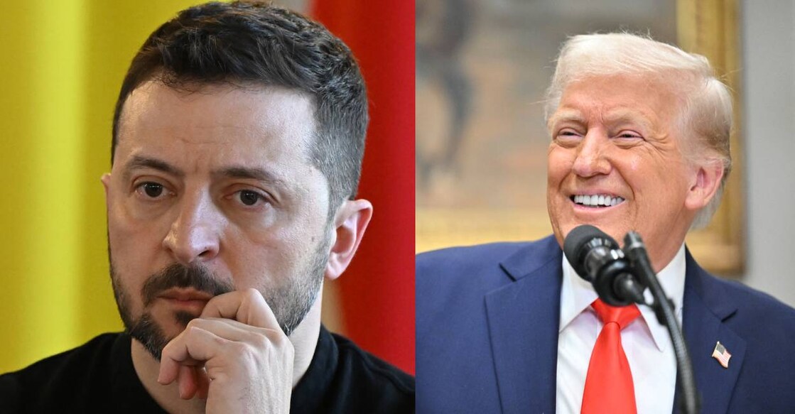Ukraine presidnet Volodymyr Zelensky and US president Donald Trump. Photo: AFP
