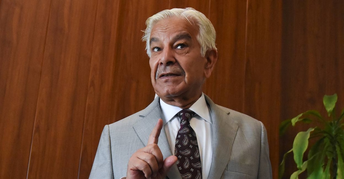 khawaja-muhammad-asif Pakistan’s Defence Minister Khawaja Muhammad Asif gestures on the day of an interview with Reuters in Islamabad, Pakistan April 28, 2025.