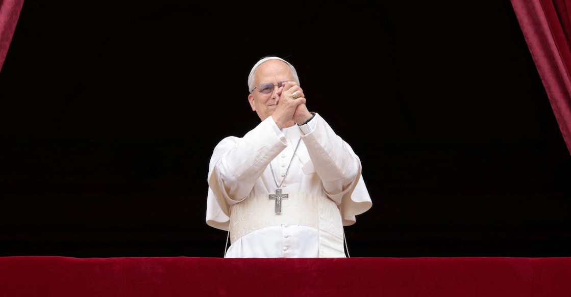 pope leo xiv Pope Leo XIV leads a Regina Caeli prayer from the central balcony (Loggia delle Benedizioni) of St. Peter's Basilica, at the Vatican, May 11, 2025. Photo: REUTERS/Remo Casilli