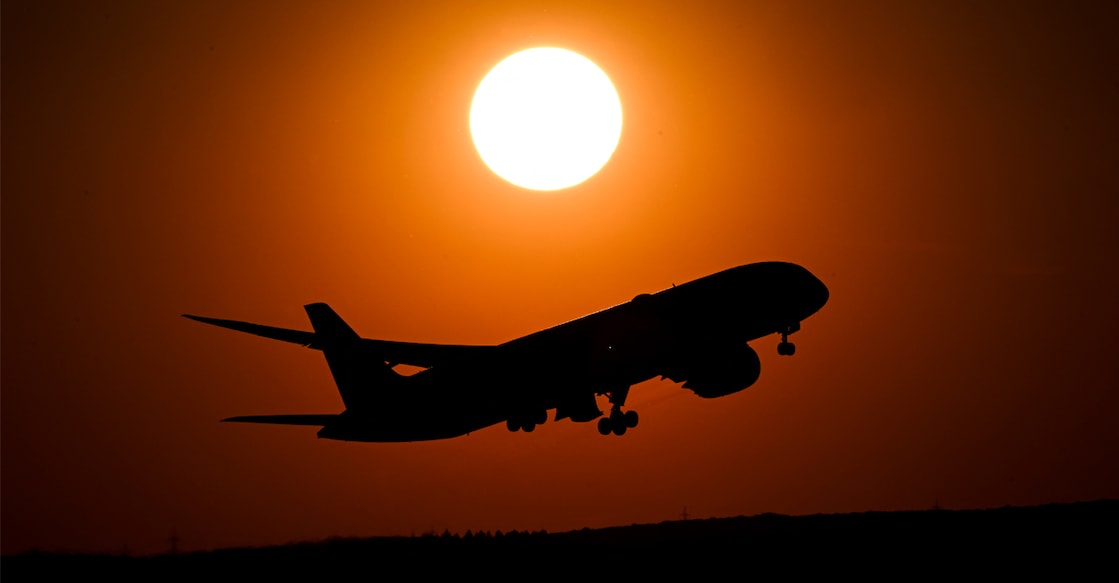A jet of German airline Lufthansa is pictured during the sunset at the airport in Frankfurt am Main, western Germany, on April 28, 2025. Photo: AFP