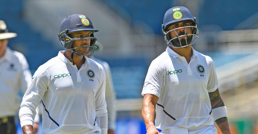 Kohli, Agarwal help India take edge over Windes on Day 1 Kohli, Agarwal help India take edge over Windes on Day 1