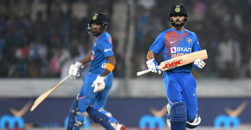 Hyderabad T20I: Virat Kohli powers India to 6-wicket win against Windies Hyderabad T20I: Virat Kohli powers India to 6-wicket win against Windies