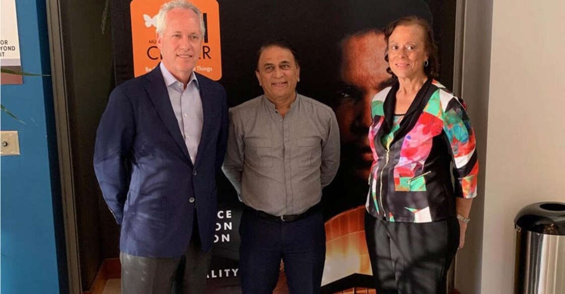 Gavaskar meets Muhammad Ali's wife, discusses cricket museum in Kentucky