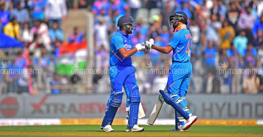 Rohit Sharma and Shikhar Dawan during India's match against Australia. Rohit Sharma and Shikhar Dawan during India's match against Australia.
